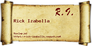 Rick Izabella névjegykártya